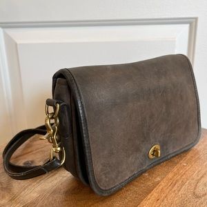 Vintage Coach Pocket Penny Purse Crossbody Bag in Grey